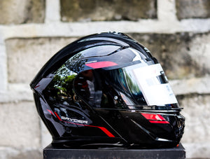 SPYDER PHANTOM PD 3601 S BLACK RED SO V2 MODULAR DUAL VISOR WITH FREE CLEAR LENS
