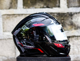 SPYDER PHANTOM PD 3601 S BLACK RED SO V2 MODULAR DUAL VISOR WITH FREE CLEAR LENS
