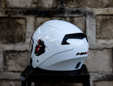 HNJ 006 WHITE DUAL VISOR