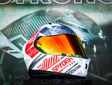 SPYDER ROGUE+ GD 1621-W_FR ARTIC WHITE RED S2 FULLFACE WITH FREE CLEAR LENS