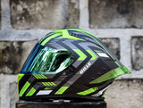 GILLE CIRCUIT MONACO MATTE BLACK GRAY GREEN DUAL VISOR WITH FREE CLEAR LENS