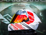 SPYDER ROGUE+ GD 1621-W_FR ARTIC WHITE RED S2 FULLFACE WITH FREE CLEAR LENS