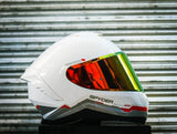 SPYDER SIGMA 1601-W FR ARTIC WHITE RED SO V2 FULLFACE WITH FREE CLEAR LENS