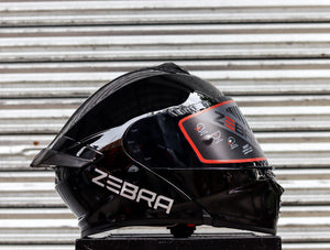 ZEBRA A113 RITZY BLACK (DUAL VISOR) WITH FREE CLEAR LENS