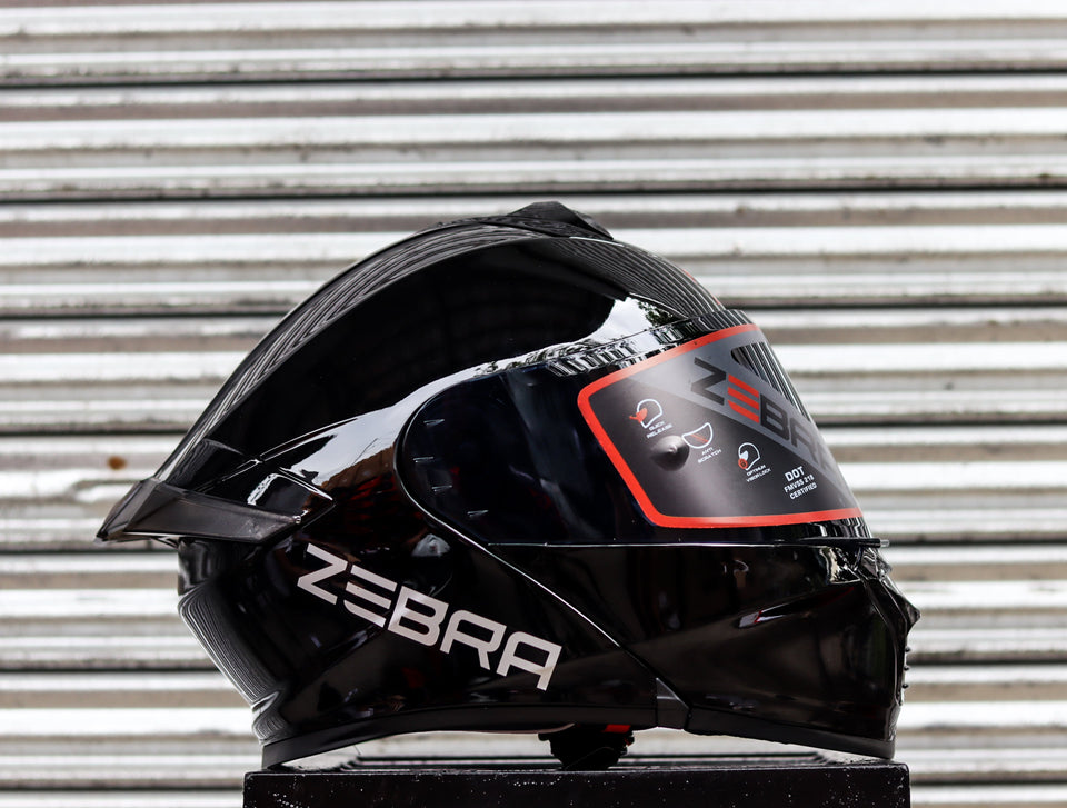 ZEBRA A113 RITZY BLACK (DUAL VISOR) WITH FREE CLEAR LENS