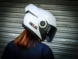 GILLE ILM-Z501 VERTIX PLAIN WHITE (DUAL VISOR)