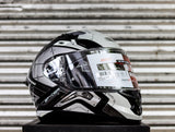 SPYDER FORZA GD 3411-B SS BLACK GRAY FULLFACE WITH FREE CLEAR LENS