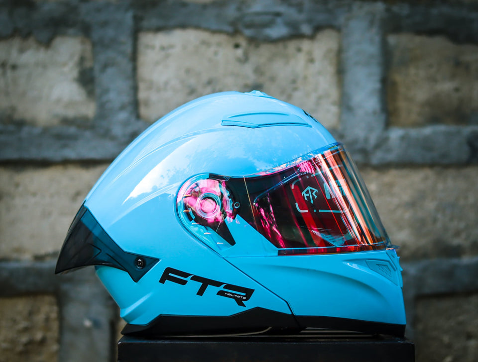 FTR N85 BLUE GLOSSY MODULAR WITH FREE CLEAR LENS!