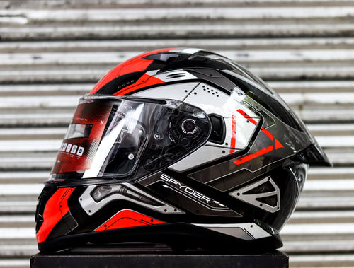SPYDER  FORZA GD 3611-B S BLACK RED S1 FULLFACE WITH FREE CLEAR LENS