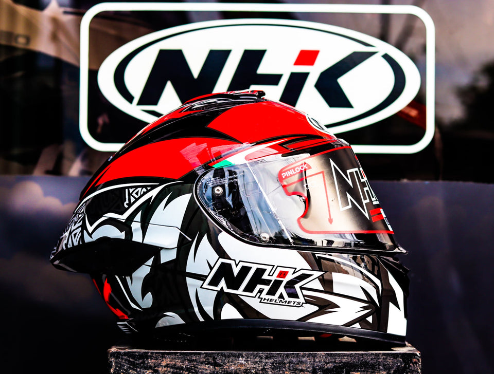 NHK K5R GABRIEL BLACK RED GLOSSY