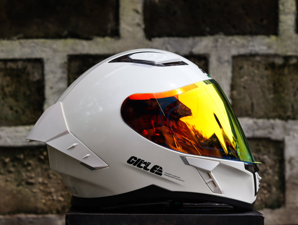 GILLE A118-2 ADIRA WHITE REVO RED LENS DUAL VISOR WITH FREE CLEAR LENS