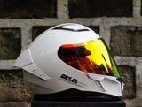 GILLE A118-2 ADIRA WHITE REVO RED LENS DUAL VISOR WITH FREE CLEAR LENS