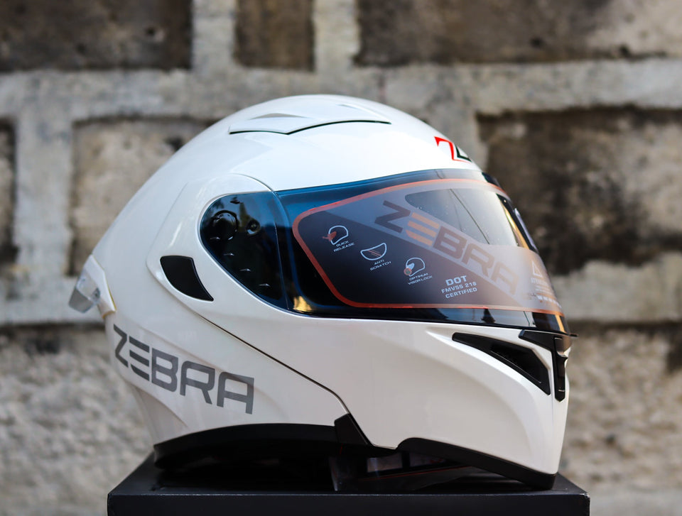 ZEBRA YM 627 WHITE MODULAR WITH FREE CLEAR LENS