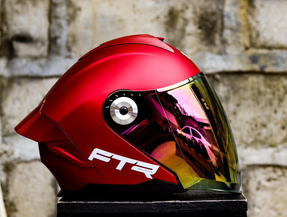 FTR N95 MATTE RED DUAL VISOR