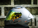 GILLE A118-2 ADIRA MATTE GREY REVO GOLD LENS DUAL VISOR WITH FREE C LEAR LENS