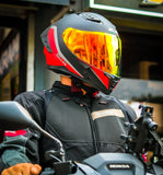 GILLE ADIRA ECLIPSE MATTE BLACK RED WITH FREE CLEAR LENS (DUAL VISOR)