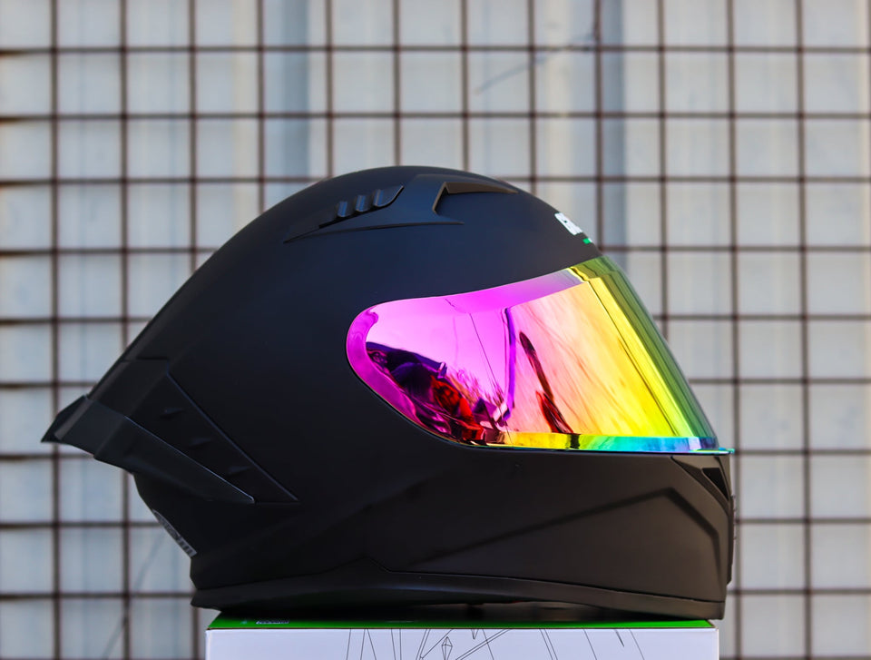 GILLE 843 CIRCUIT MATTE BLACK REVO PURPLE RED (DUAL VISOR)