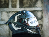 SEC 05931 SAGA FUSION BLACK GRAY WITH FREE CLEAR LENS(DUAL VISOR)