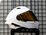 SEC 06251 REVIVE SOLID GLOSS WHITE BLACK MODULAR WITH FREE CLEAR LENS(DUAL VISOR)