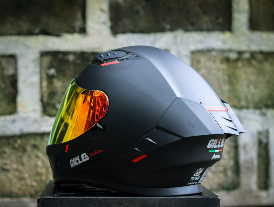 GILLE A118-2 ADIRA MATTE BLACK REVO RED LENS DUAL VISOR WITH FREE CLEAR LENS