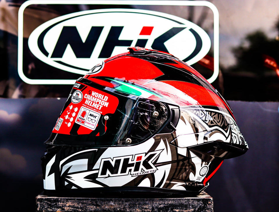 NHK K5R GABRIEL BLACK RED GLOSSY