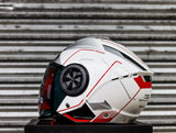 SPYDER REBOOT 2 G 16A1 S ARTIC WHITE RED GRAY DUAL VISOR WITH FREE CLEAR LENS