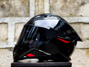 SPYDER FORZA PD 3601-B S BLACK RED SO V2 FULLFACE WITH FREE CLEAR LENS
