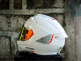 SPYDER EDGE PD 1601-C FR ARTIC WHITE RED S0 FULLFACE WITH FREE CLEAR LENS