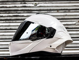 SPYDER NEO ICON PD 1001 SS PEARL WHITE DUAL VISOR WITH FREE CLEAR LENS