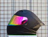 GILLE 843 CIRCUIT MATTE BLACK REVO PURPLE RED (DUAL VISOR)