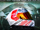 SPYDER ROGUE+ GD 1621-W_FR ARTIC WHITE RED S2 FULLFACE WITH FREE CLEAR LENS