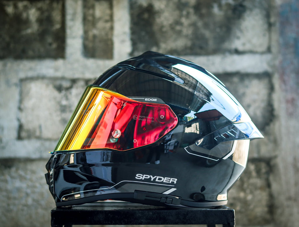 SPYDER EDGE PD 3501-C FR BLACK SILVER S0 FULLFACE WITH FREE CLEAR LENS