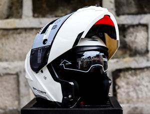 SPYDER ASTRA PD 1501-W S ARTIC WHITE SILVER SO V2 MODULAR DUAL VISOR WITH FREE CLEAR LENS