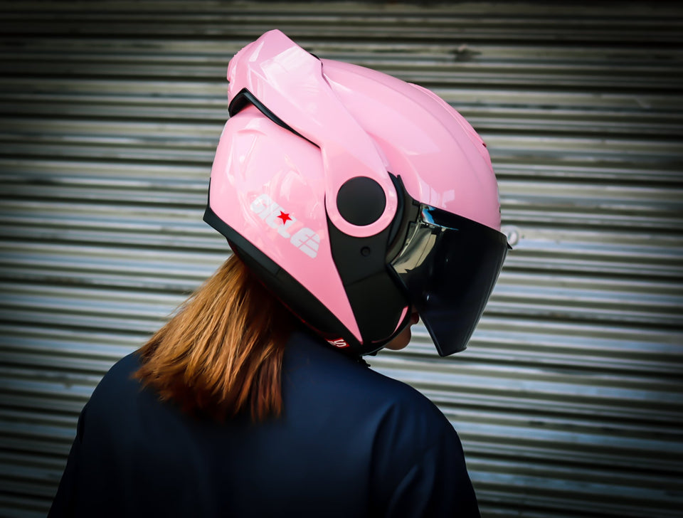 GILLE ILM-Z501 VERTIX PLAIN PINK (DUAL VISOR)