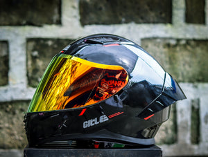 GILLE A118-2 ADIRA BLACK REVO RED LENS DUAL VISOR WITH FREE CLEAR LENS