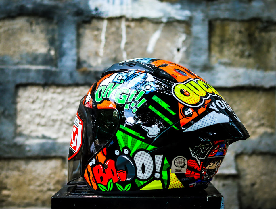 NHK N1 MAX BO BEN BLACK GLOSSY HALF FACE