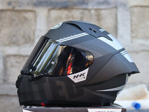 NHK GP R-TECH UNDISPUTED BLACK SILVER DOFT SINGLE VISOR