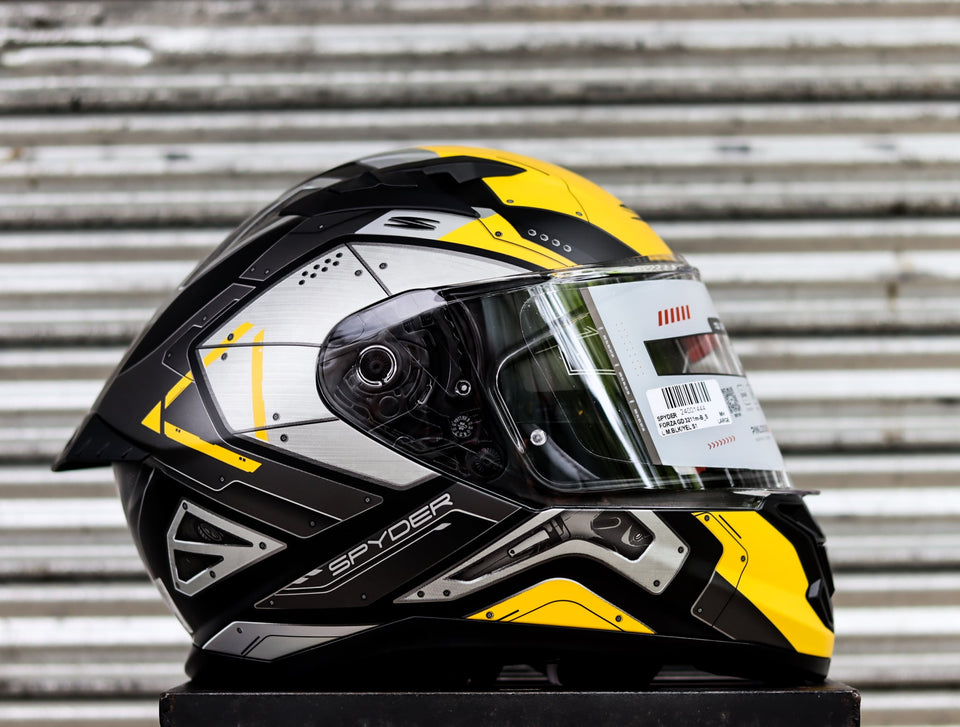 SPYDER FORZA GD 3211M-B S MATTE BLACK YELLOW S1 FULLFACE WITH FREE CLEAR LENS