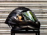 SPYDER NEO ICON GD 3411M SS MATTE BLACK GRAY DUAL VISOR WITH FREE CLEAR LENS