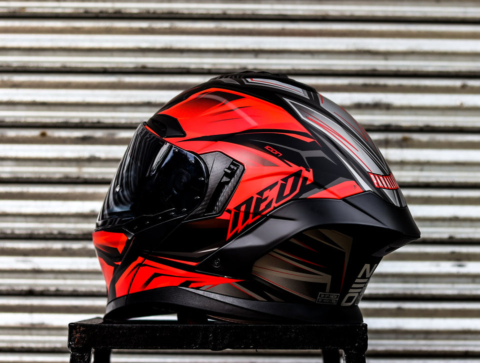 SPYDER NEO ICON GD 3611M S MATTE BLACK RED DUAL VISOR WITH FREE CLEAR LENS