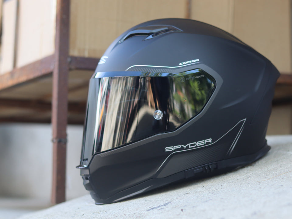 SPYDER CORSA PD 3001M S MATTE BLACK V2 DUAL VISOR