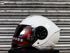 SPYDER REBOOT 2 P 1501 SS ARCTIC WHITE SILVER SO V2 DUAL VISOR WITH FREE CLEAR LENS