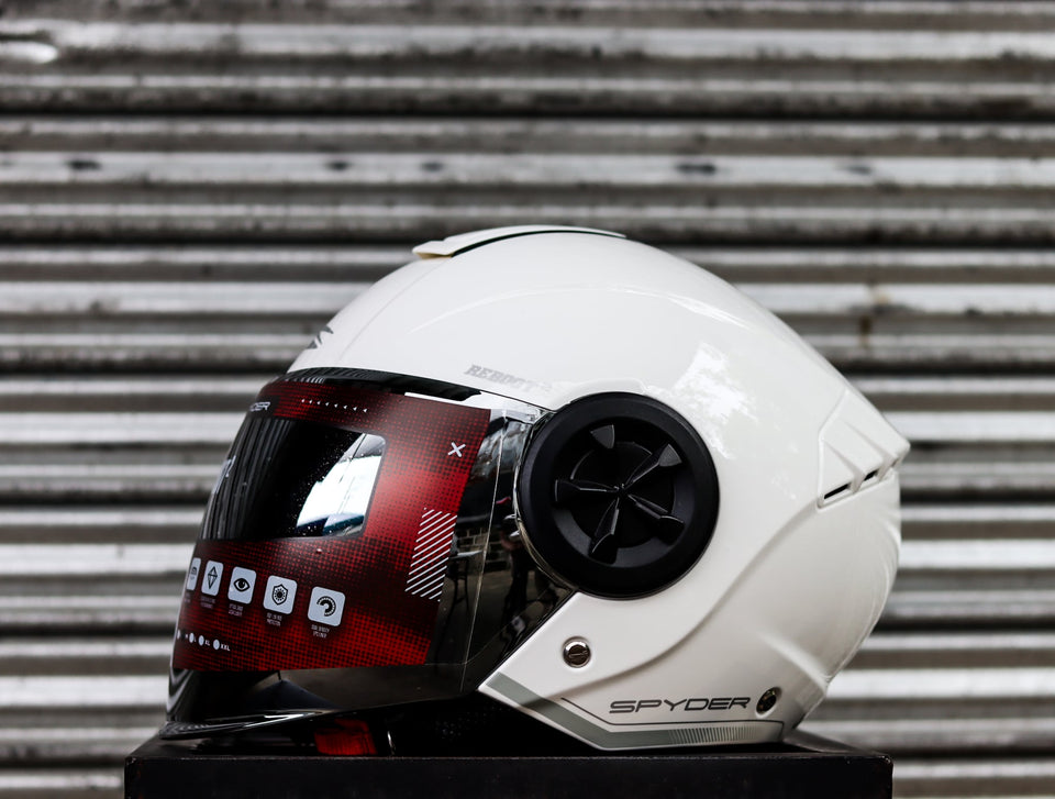 SPYDER REBOOT 2 P 1501 SS ARCTIC WHITE SILVER SO V2 DUAL VISOR WITH FREE CLEAR LENS