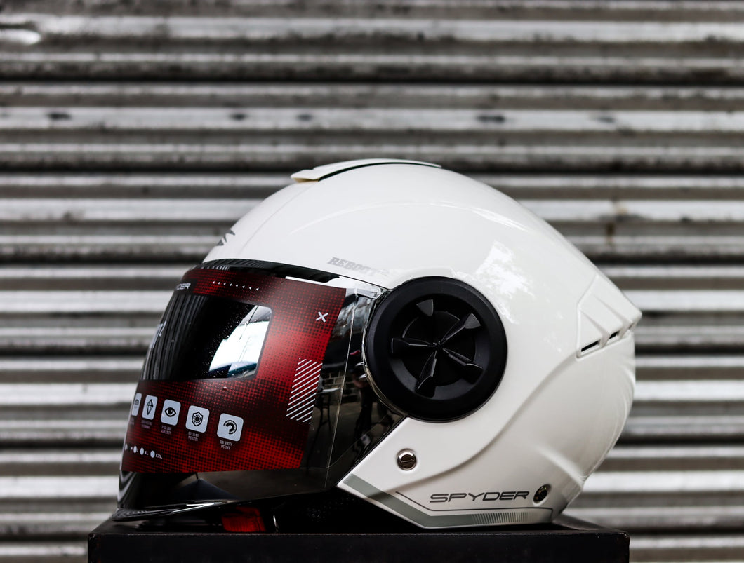 SPYDER REBOOT 2 P 1501 SS ARCTIC WHITE SILVER SO V2 DUAL VISOR WITH FREE CLEAR LENS