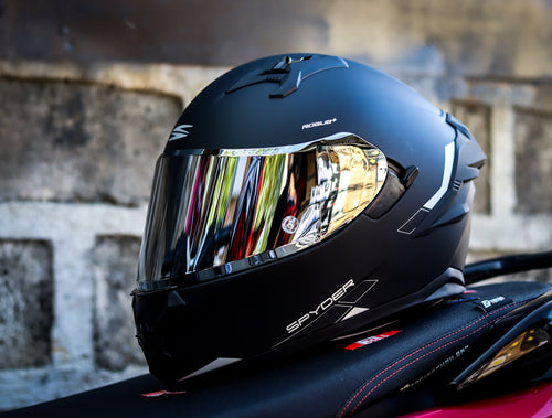 SPYDER ROGUE+ PD 3501M-B SS MATTE BLACK SILVER SO V2 DUAL VISOR WITH FREE CLEAR LENS