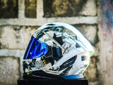 SPYDER ARMADA GD 13A1-W FB ARTIC WHITE BLACK HIEI SA FULLFACE WITH FREE CLEAR LENS