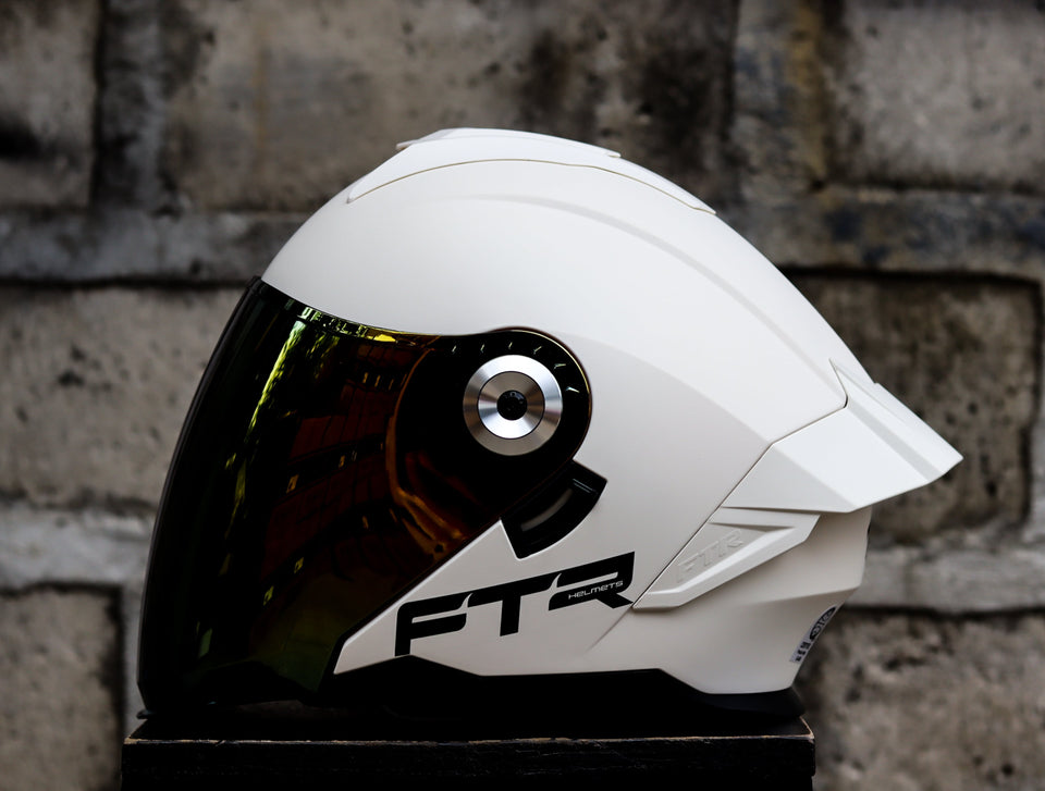 FTR N95 IVORY MATTE DUAL VISOR