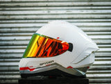 SPYDER SIGMA 1601-W FR ARTIC WHITE RED SO V2 FULLFACE WITH FREE CLEAR LENS
