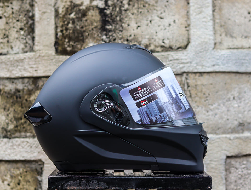 HNJ A119 MATTE BLACK MODULAR DUAL VISOR