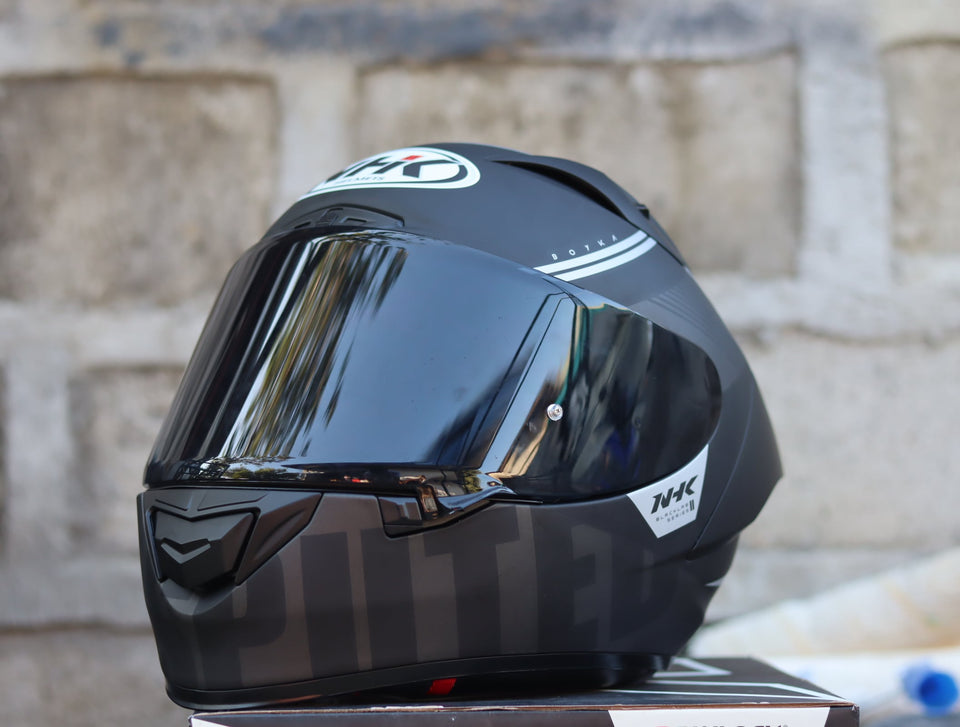 NHK GP R-TECH UNDISPUTED BLACK SILVER DOFT SINGLE VISOR